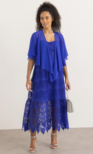 Tie Front Cover Up - Cobalt