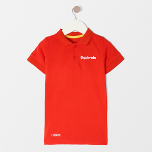 Squirrels Polo Shirt - Personalised-6-7-Red