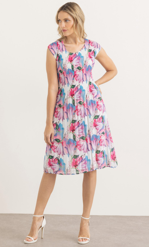 Bouquet Printed Sleeveless Dress - Midnight/Multi