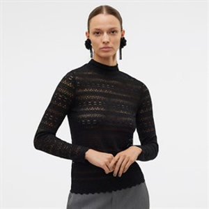 Vero Moda Womens Zoe High Neck Top Black