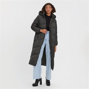 Vero Moda Womens Uppsala Long Puffer Coat Peat
