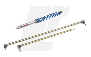 LRC10546 - Heavy Duty Steering Bars and  Terrafirma RTC (Return to Centre) Steering Damper Kit for Land Rover Defender