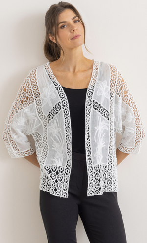 Crochet Cotton Cover Up - Ivory