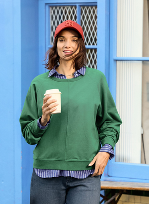 Constance Organic Cotton Sweatshirt - UK 14 | EU 42 | US 10 / Emerald