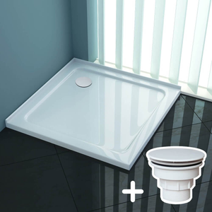 ELEGANT SHOWERS Rectangular Square Shower Screen Base Acrylic Firberglass Various Sizes