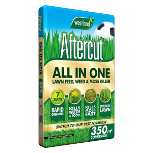 AFTERCUT AIO BAG 350M2 LAWN FEED WEED MOSS KILLER