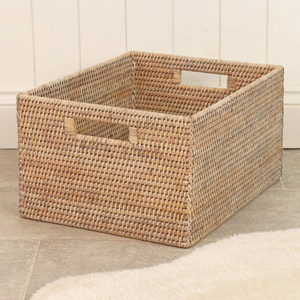 Purbeck Rattan Deep Rectangular Wicker Storage Basket