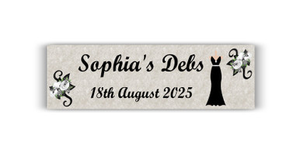 Personalised Black Dress Debs Banner