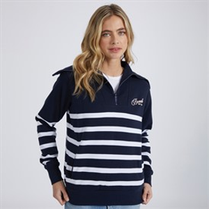 Bench Womens Foy Sweatshirt Navy/White