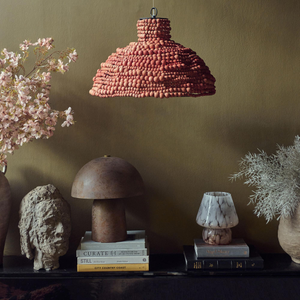 Serra Beaded Pendant Light, Terracotta