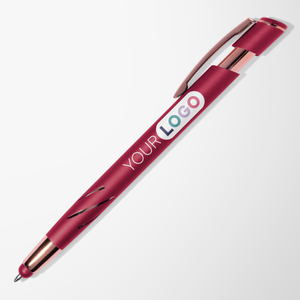Full Color Incline Stylus Pen with Rose Gold Trim