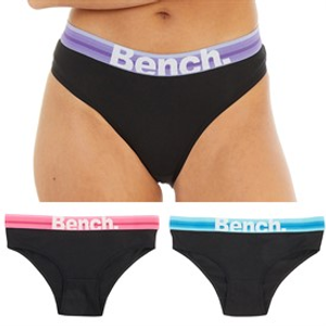 Bench Womens Kinga Three Pack Briefs Black