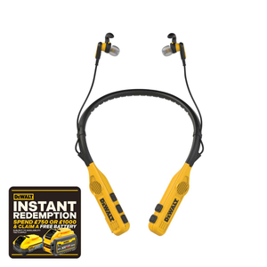 DeWalt DWT1902093 Jobsite Pro Max Neckband Earphones with Built-in Speakers