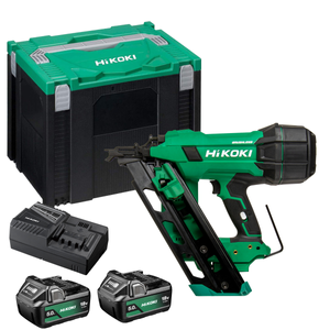 Hikoki NR1890DCAJPZ 18V Cordless Brushless 90mm Framing Nailer With 2 x 5.0Ah Batteries, Charger & Case