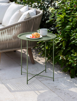 Rive Droite Side Table - Steel, Thistle Green