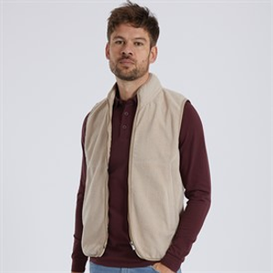 Remus Uomo Mens Slim Fit Gilet Beige
