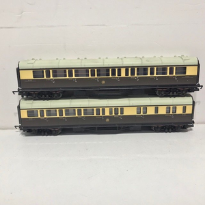 2X Hornby Railroad GWR Chocolate & Cream Coaches Weathered Unboxed