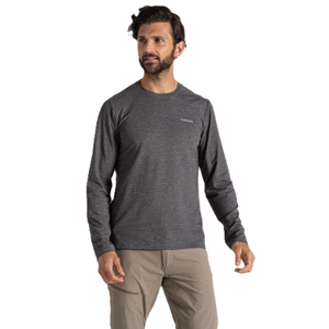Craghoppers Mens NosiLife Abel Long Sleeve T-Shirt - M / Black Pepper Marl