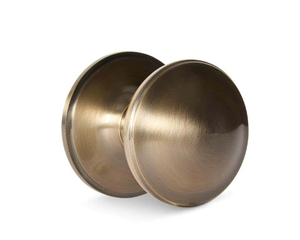 Ringed Centre Door Knob - 70mm - Antique Brass - Designer Levers