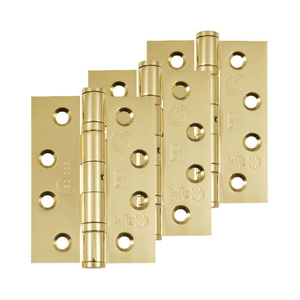Eclipse Grade 13 Ball Bearing Fire Door Hinge - Brass Plated Stainless Steel (Pack of 3)