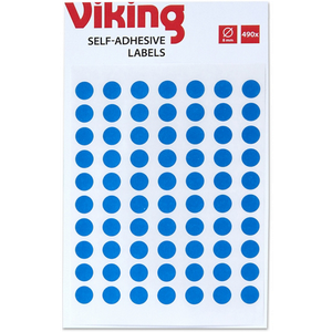 Viking Marking Dots Adhesive Blue 8 mm Pack of 490
