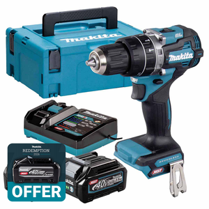 Makita HP002GD202 40V Max XGT Brushless Combi Drill with 2 x 2.5Ah Batteries