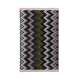Claudia Towels, Charcoal Green Pink