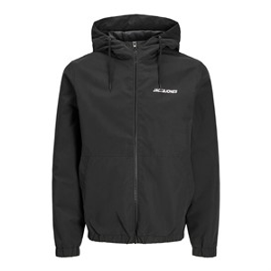 JACK & JONES Mens Mash Hooded Bomber Black