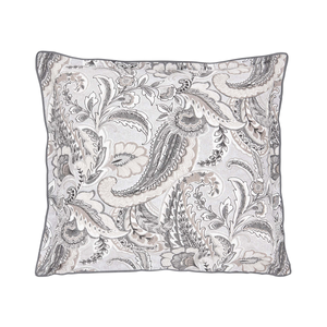 Kotana Pair of Square Oxford Pillowcases, Charcoal & Silver