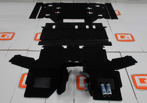 LRI2081 - RHD TDCI 7 Seat Full Black Carpet Mat Set for Defender Puma 110 - Fits from 2007-2016