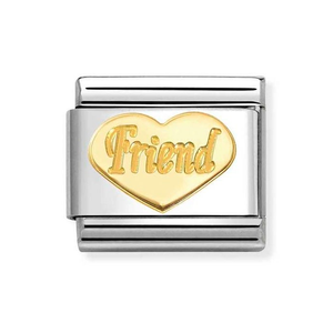 Classic Gold Friend Heart Charm