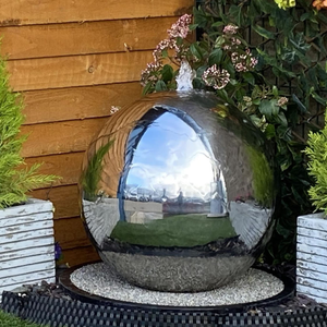 Tranquility Stainless Steel Sphere Water Feature