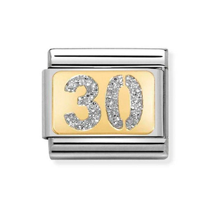 Classic Gold 30 with Glitter Charm