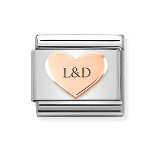 Classic Rose Gold Plain Heart Charm