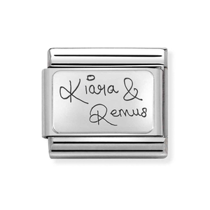 Classic Silver Handwriting Charm