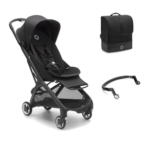 Bugaboo Butterfly Stroller with Travel Bag & Bumper Bar - Midnight Black