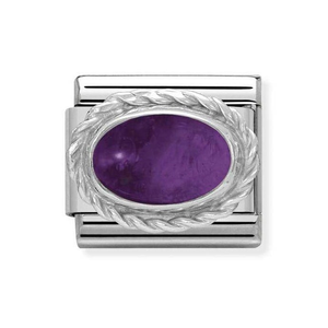 Classic Silver & Amethyst February Birthstone Charm