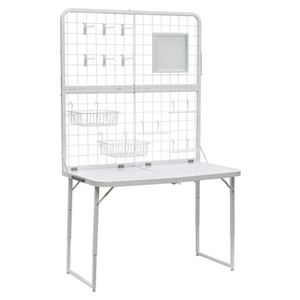 Grid N Go All-In-One Portable Retail Display Table with Folding 46.5 in w x 46 in h Gridwall Panel