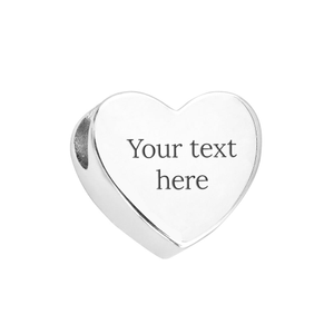 Signature Engravable Silver Heart Charm