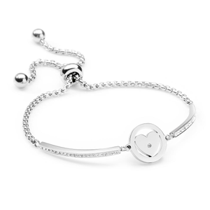 Milleluci Stainless Steel Limited Edition Heart Bracelet