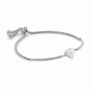 Milleluci Stainless Steel Heart Bracelet