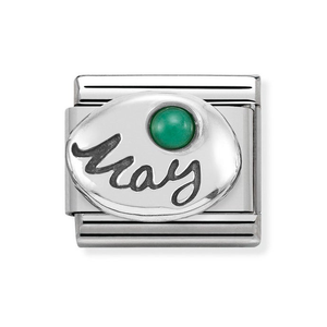 Classic Silver May Birthstone Charm