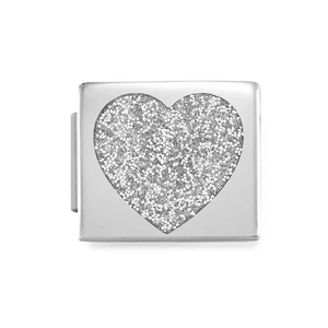 GLAM Glitter Heart Charm