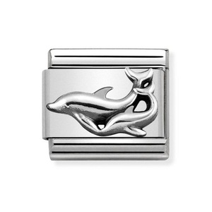 Classic Silver Dolphins Charm