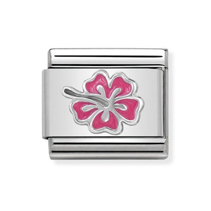 Classic Silver Pink Pikake Flower Charm