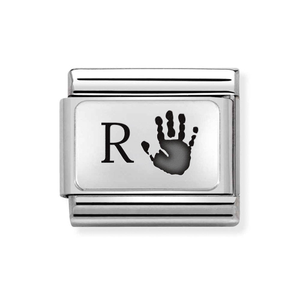 Classic Silver Handprint/Footprint Engraving Charm