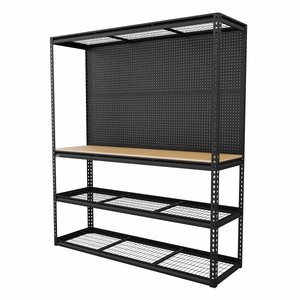 Sealey APMWB1 Heavy-Duty Modular Workbench with Racking & Pegboard 1820mm 300kg Capacity Per Level
