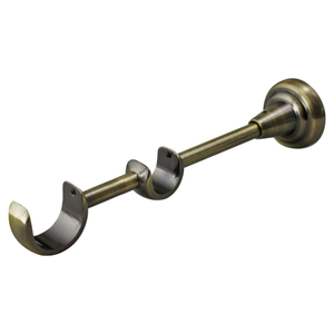 Double Pole Antique Brass Bracket