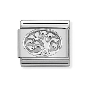 Classic Silver Tree of Life CZ Charm