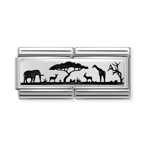 Classic Silver Savanna Double Charm